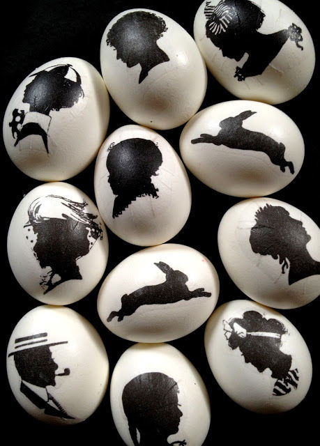Easy silhouette easter eggs