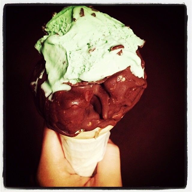 Mint chocolate chip ice cream
