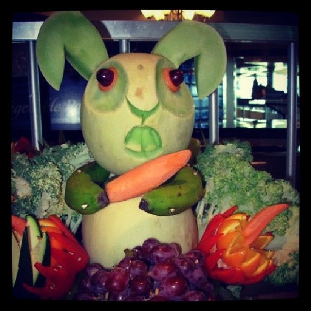 Rabbit fruit art Rabbit fruit art