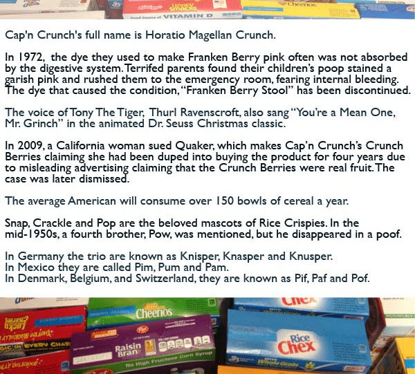 Fun Facts About Cereal Fun Facts About Cereal