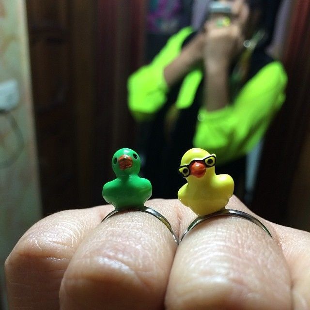 Neon duck rings Neon duck rings
