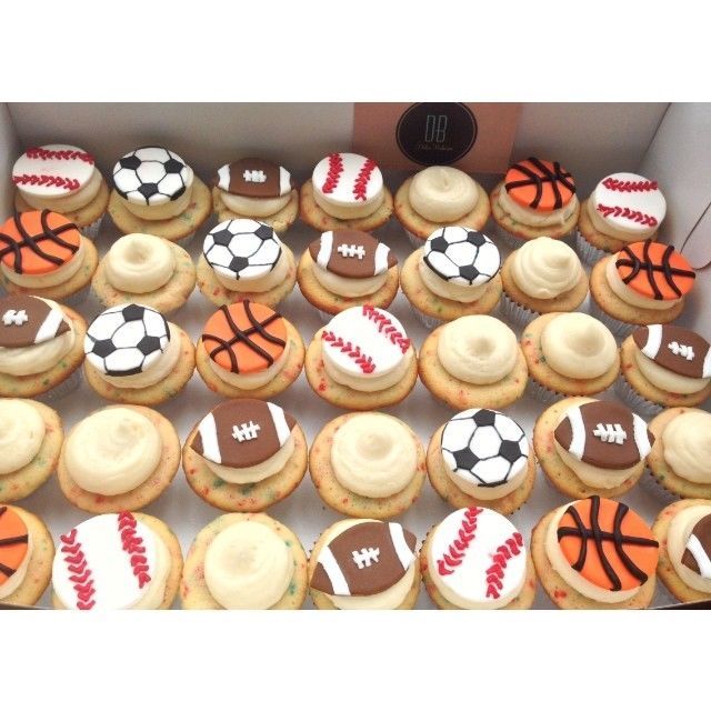 Sports cupcakes