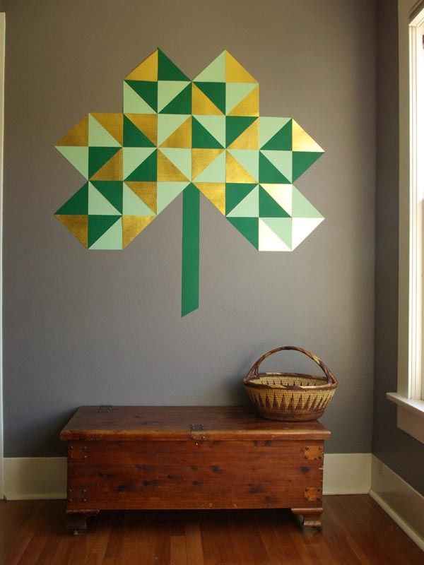 Giant Geometric Wall Shamrock