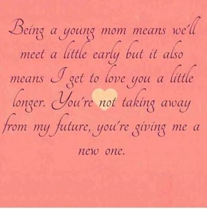 Being a young mom Being a young mom