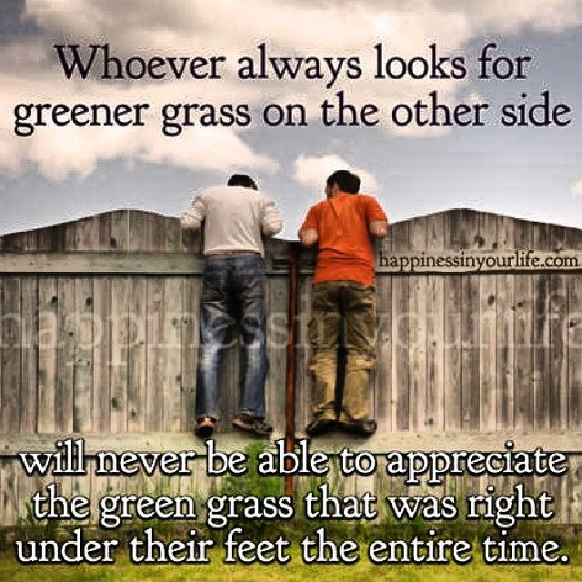 Appreciate the grass under your feet