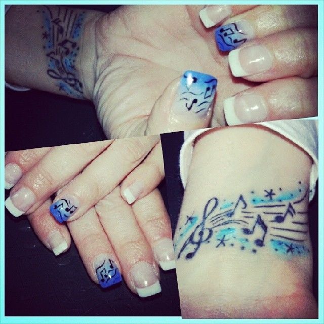 Song note nails Song note nails