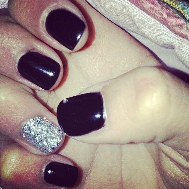 Black and glittery Black and glittery