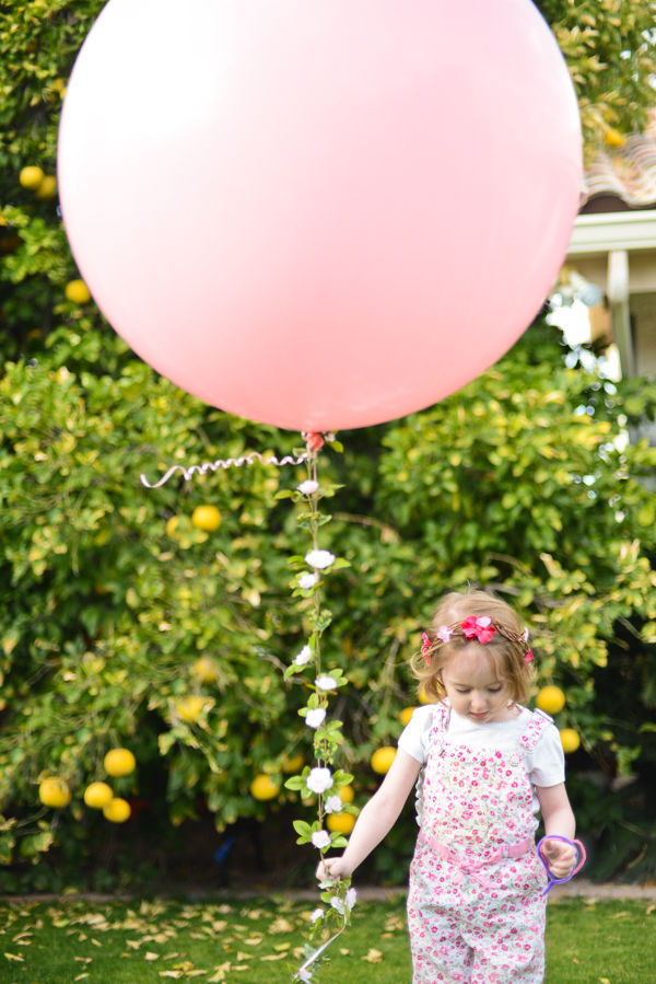 Balloon and floral garland spring Balloon and floral garland spring