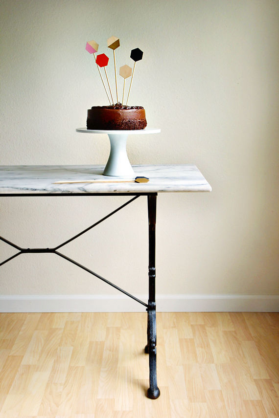Easy geometric cake toppers Easy geometric cake toppers