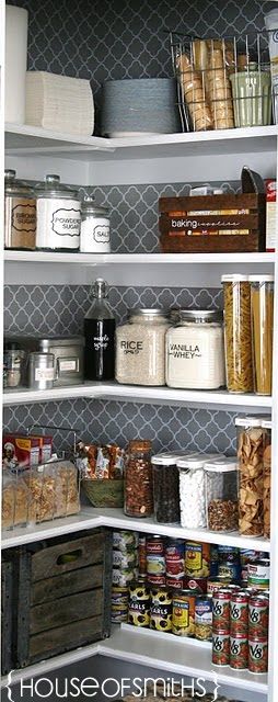Kitchen pantry organizing