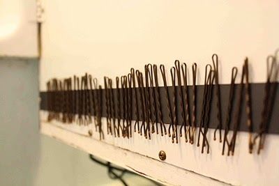 Magnetic strip for bobby pins