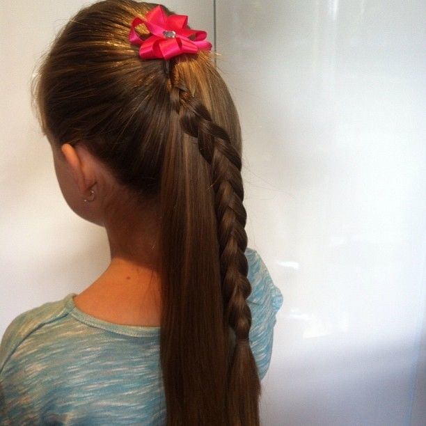 Lace dutch braid ponytail