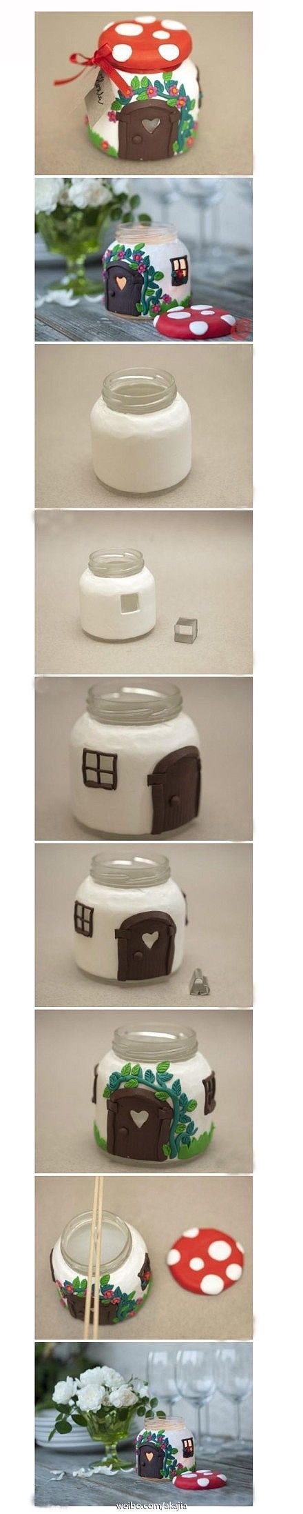 DIY Glass Candle House DIY Glass Candle House