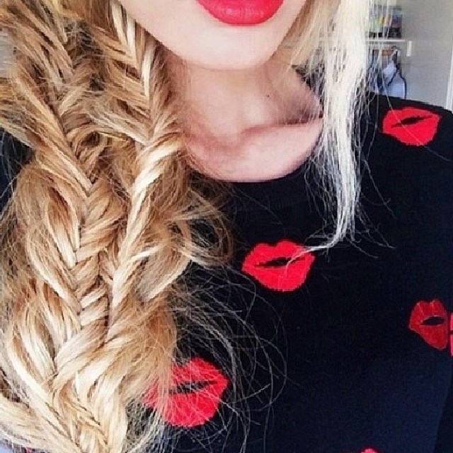Blonde messy braid Blonde messy braid