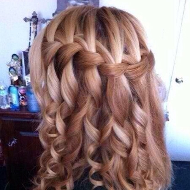 Cascading waterfall braid Cascading waterfall braid