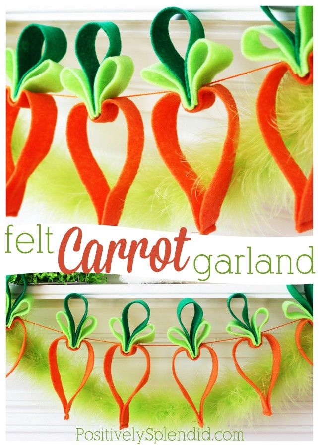 Felt Carrot Garland Felt Carrot Garland