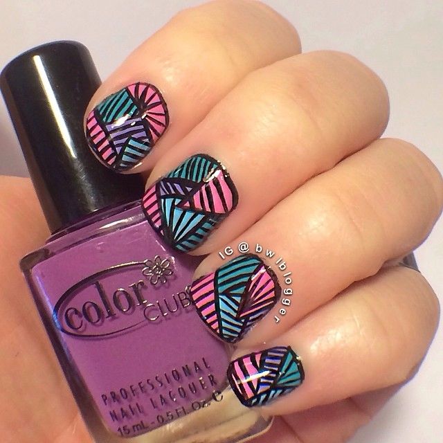 Fun art deco mani Fun art deco mani