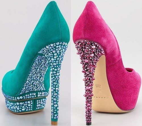 Colorful Seude with Bling Stilettos Colorful Seude with Bling Stilettos