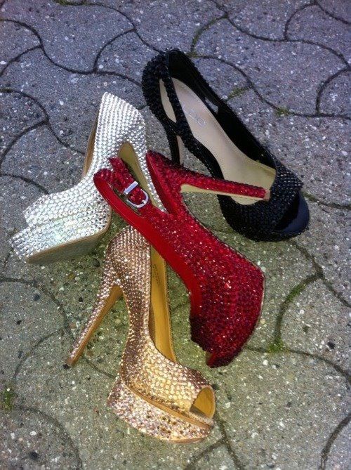 Glamorous Glitter High Heels