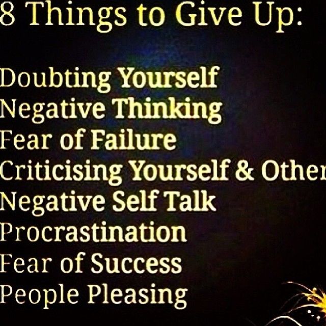 8 things to give up