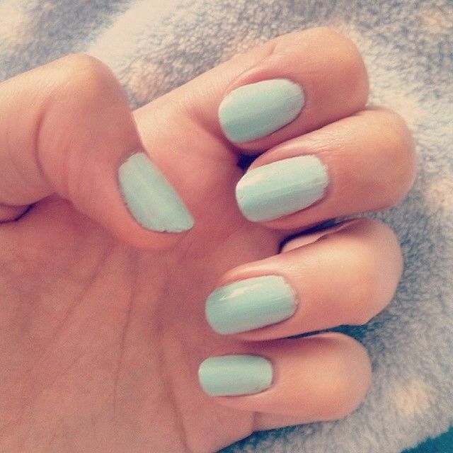 Mint candy apple nails Mint candy apple nails
