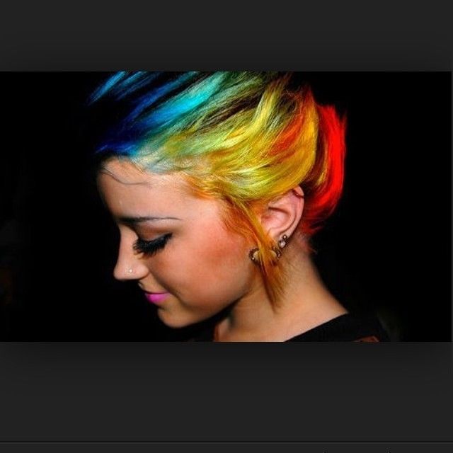 Rainbow hair