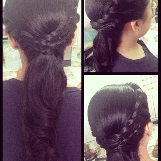 Black braid tie up