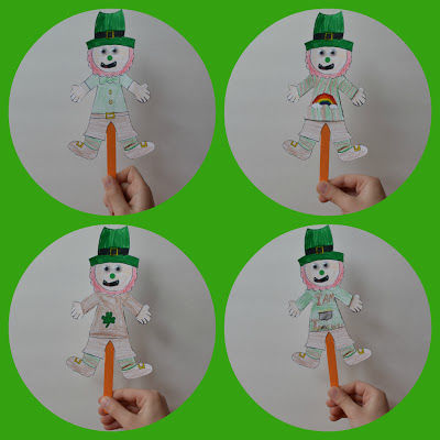 St patricks day paper doll