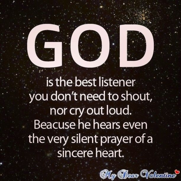 God is the best listener God is the best listener