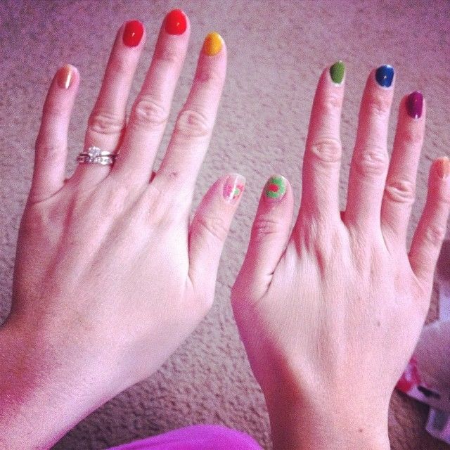 Rainbow nails Rainbow nails