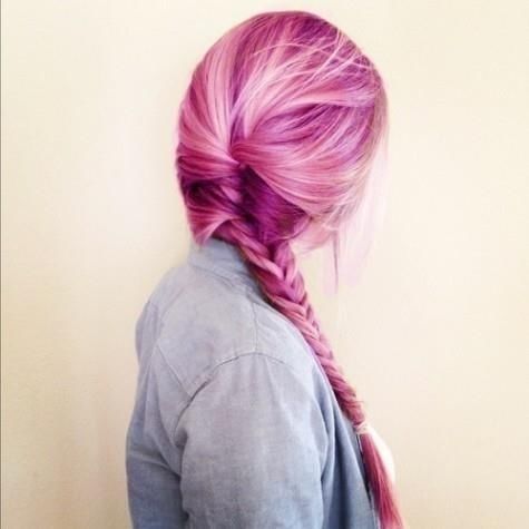 Pink fishtail braid