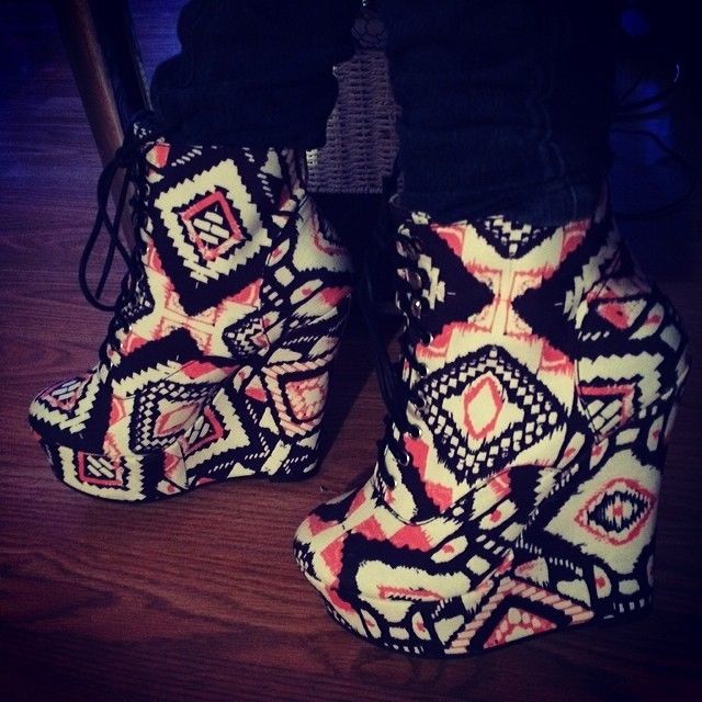 Charlotte Russe Aztec Print Boots Charlotte Russe Aztec Print Boots