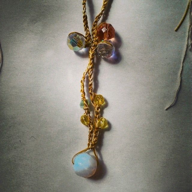 Handmade opal necklace