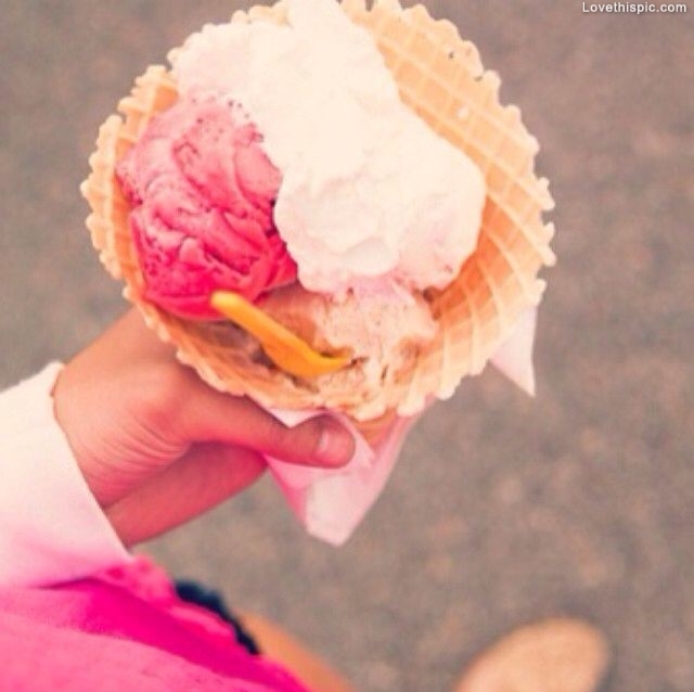 Pink Ice Cream Cone Pink Ice Cream Cone