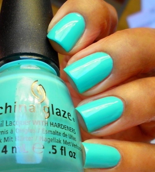 China glaze blue nails