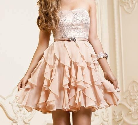 Peach ruffle dress Peach ruffle dress