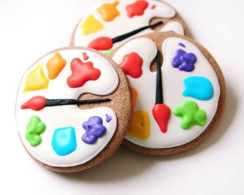 Art canvas cookies