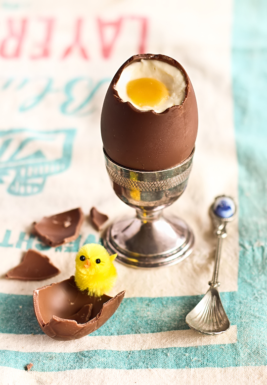 Cheesecake Filled Chocolate Easter Eggs