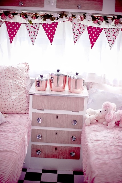 Vintage RV bedroom Vintage RV bedroom
