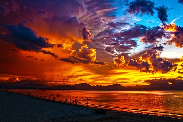 Rich colorful sunset