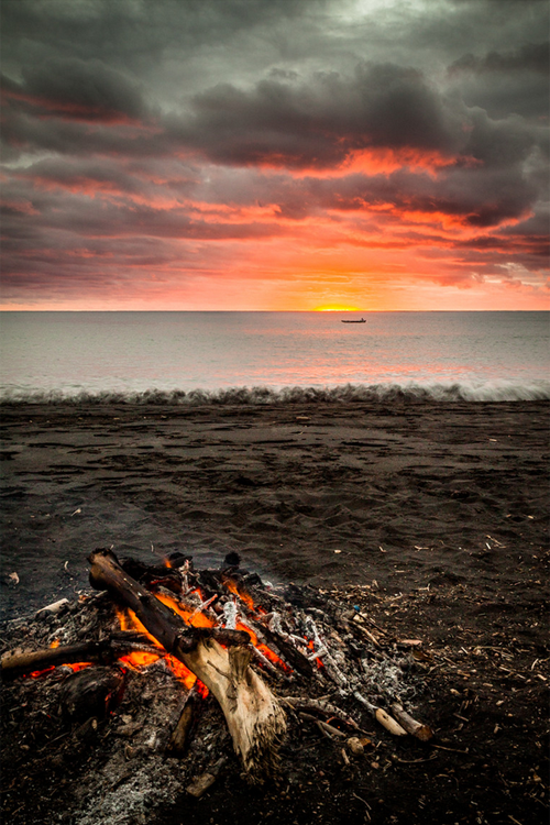 Beach fire