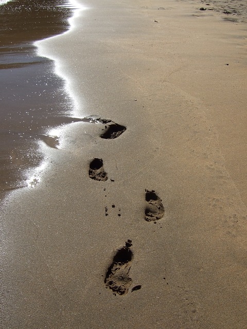 Beach footprints
