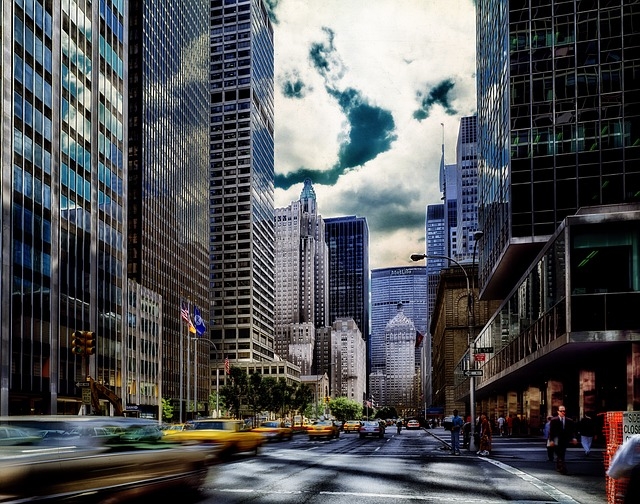Busy New York street