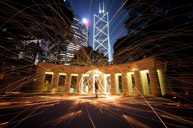 Sparks and light