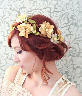 Vintage hair wreath