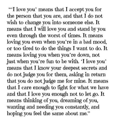 I love you I love you