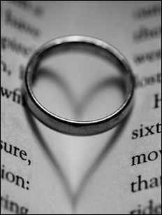 Wedding ring heart