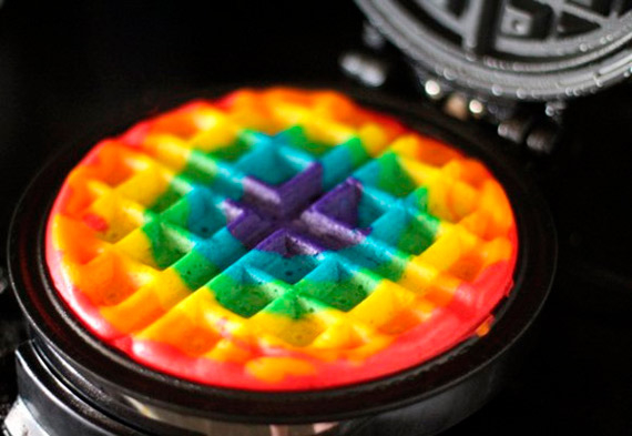 Somewhere Over the Rainbow Waffles