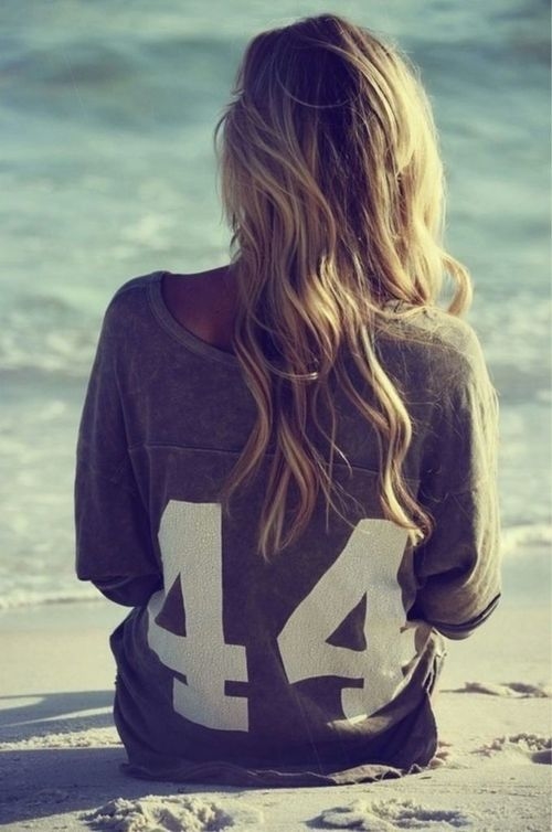 Blonde summer wavy hair