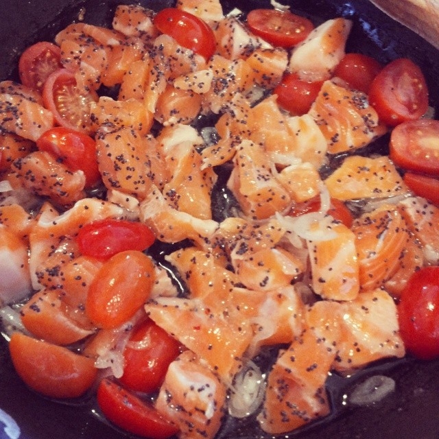 Salmon with tomatoes Salmon with tomatoes